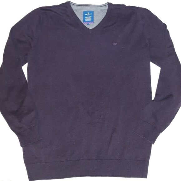 Mens Tom Tailor Eggplant Purple Colored Sweater‎ XL - Picture 1 of 5